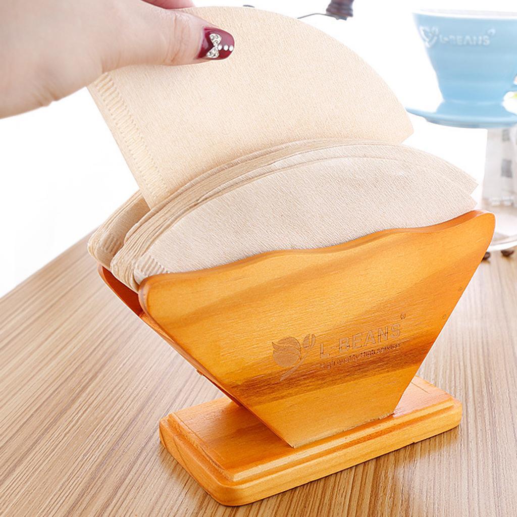 Maxbell Wooden Coffee Filter Paper Holder Coffee Filter Dispenser Rack Storage Shelf - Aladdin Shoppers