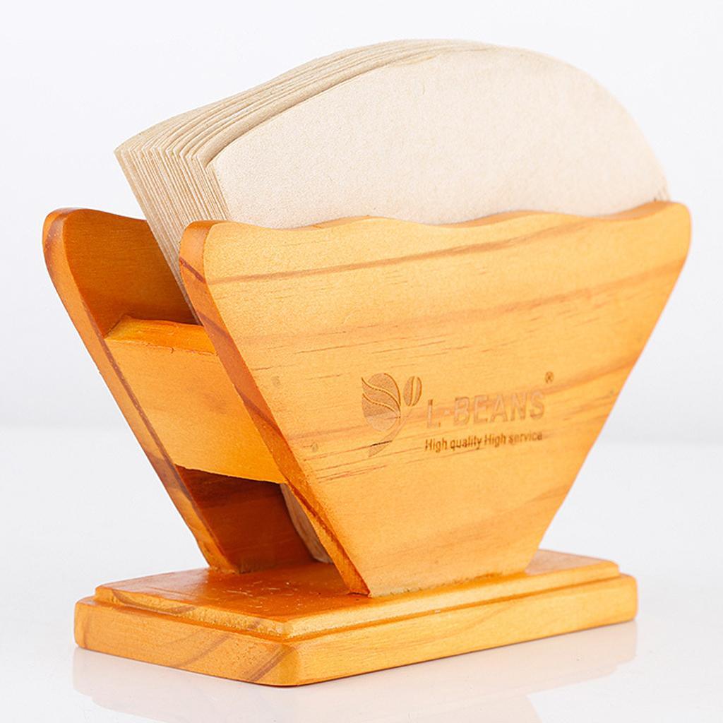 Maxbell Wooden Coffee Filter Paper Holder Coffee Filter Dispenser Rack Storage Shelf - Aladdin Shoppers
