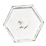 Maxbell Wooden Food Serving Tray Hexagon Wood Fruit Breakfast Cake Dish Plate M - Aladdin Shoppers