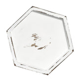Maxbell Wooden Food Serving Tray Hexagon Wood Fruit Breakfast Cake Dish Plate M - Aladdin Shoppers