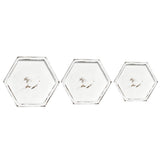 Maxbell Wooden Food Serving Tray Hexagon Wood Fruit Breakfast Cake Dish Plate S - Aladdin Shoppers