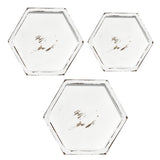 Maxbell Wooden Food Serving Tray Hexagon Wood Fruit Breakfast Cake Dish Plate S - Aladdin Shoppers