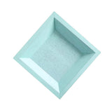 Maxbell Wooden Fruit Storage Tray Dish Plate Dessert Snack Bowl Blue Square(small) - Aladdin Shoppers