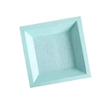 Maxbell Wooden Fruit Storage Tray Dish Plate Dessert Snack Bowl Blue Square(small) - Aladdin Shoppers