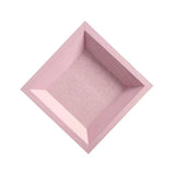 Maxbell Wooden Fruit Storage Tray Dish Plate Dessert Snack Bowl Pink Square(small) - Aladdin Shoppers
