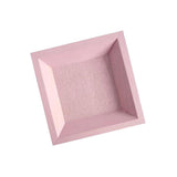 Maxbell Wooden Fruit Storage Tray Dish Plate Dessert Snack Bowl Pink Square(small) - Aladdin Shoppers