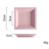 Maxbell Wooden Fruit Storage Tray Dish Plate Dessert Snack Bowl Pink Square(small) - Aladdin Shoppers