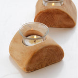Maxbell Wooden Home Candle Holder Antique Wood Tea Light Display Candleholder B - Aladdin Shoppers