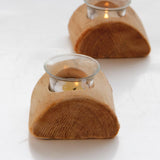 Maxbell Wooden Home Candle Holder Antique Wood Tea Light Display Candleholder B - Aladdin Shoppers