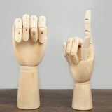 Maxbell Wooden Mannequin Sculpture Hands Manikin Male Left Hands Model Art Supply