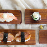 Maxbell Wooden Napkin Holder Sushi Plate Rectangular Towel Tray Dish Deep Color - Aladdin Shoppers