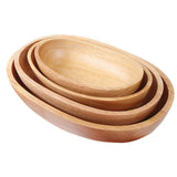 Maxbell Wooden Salad Serving Bowl Boatshape Fruits Salads Single Bowl Extra Small - Aladdin Shoppers