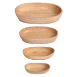 Maxbell Wooden Salad Serving Bowl Boatshape Fruits Salads Single Bowl Extra Small - Aladdin Shoppers