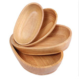 Maxbell Wooden Salad Serving Bowl Boatshape Fruits Salads Single Bowl Extra Small - Aladdin Shoppers