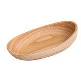 Maxbell Wooden Salad Serving Bowl Boatshape Fruits Salads Single Bowl Small - Aladdin Shoppers