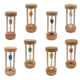 Maxbell Wooden Sandglass Hourglass Sand Clock Timers Desktop Clock 3 Minute Blue - Aladdin Shoppers