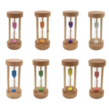 Maxbell Wooden Sandglass Hourglass Sand Clock Timers Desktop Clock 3 Minute Blue - Aladdin Shoppers