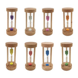 Maxbell Wooden Sandglass Hourglass Sand Clock Timers Desktop Clock 3 Minute Blue - Aladdin Shoppers