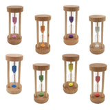 Maxbell Wooden Sandglass Hourglass Sand Clock Timers Desktop Clock 3 Minute Blue - Aladdin Shoppers