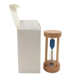 Maxbell Wooden Sandglass Hourglass Sand Clock Timers Desktop Clock 3 Minute Blue - Aladdin Shoppers
