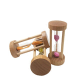Maxbell Wooden Sandglass Hourglass Sand Clock Timers Desktop Clock 3 Minute Orange - Aladdin Shoppers