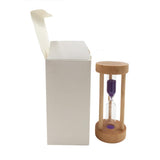Maxbell Wooden Sandglass Hourglass Sand Clock Timers Desktop Clock 3 Minute Purple - Aladdin Shoppers
