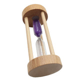 Maxbell Wooden Sandglass Hourglass Sand Clock Timers Desktop Clock 3 Minute Purple - Aladdin Shoppers