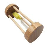 Maxbell Wooden Sandglass Hourglass Sand Clock Timers Desktop Clock 3 Minute Yellow - Aladdin Shoppers