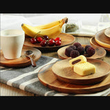 Maxbell Wooden Serving Tray Storage Tray Plate Tea Fruit Snacks Cake Tray XL 25cm - Aladdin Shoppers