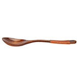 Maxbell Wooden Spoons Long Handled Kids Rice Soup Dessert Tea Spoon Brown Kinking - Aladdin Shoppers