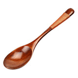 Maxbell Wooden Spoons Long Handled Kids Rice Soup Dessert Tea Spoon Brown Kinking - Aladdin Shoppers