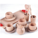 Maxbell Wooden Tea Pot Kitchen Accessories For Childrens Tea Party Pretend Play - Aladdin Shoppers