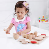 Maxbell Wooden Tea Pot Kitchen Accessories For Childrens Tea Party Pretend Play - Aladdin Shoppers