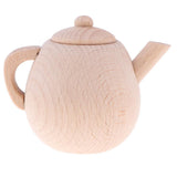 Maxbell Wooden Tea Pot Kitchen Accessories For Childrens Tea Party Pretend Play - Aladdin Shoppers