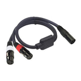 Maxbell XLR 5Pin Male to Dual 3Pin Female 2CH Camera Audio Cable Cord XLR Plug Lead - Aladdin Shoppers