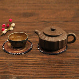 Maxbell Zen Blue Cloth Tea Cup Coaster TeaPot Holder Insulation Saucer Bamboo Mat #1 - Aladdin Shoppers