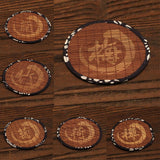 Maxbell Zen Blue Cloth Tea Cup Coaster TeaPot Holder Insulation Saucer Bamboo Mat #1 - Aladdin Shoppers
