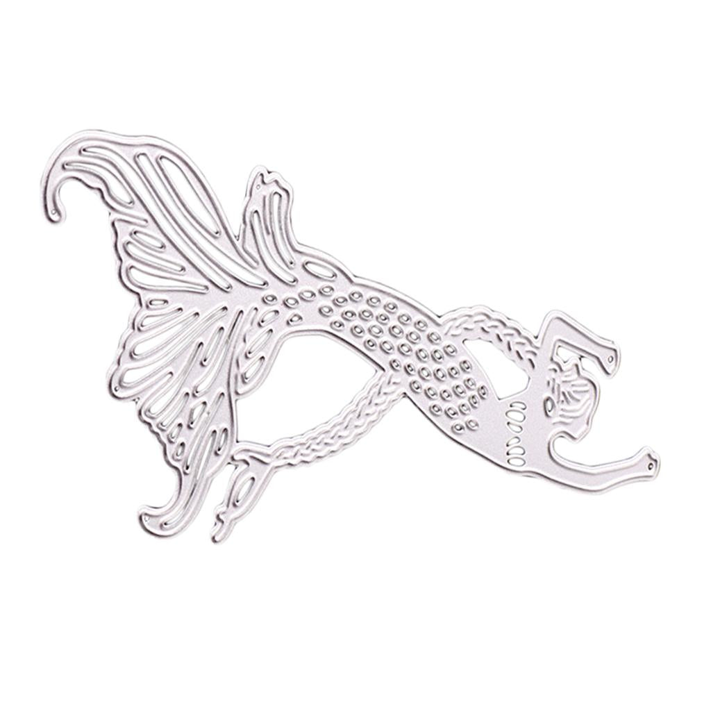 Mermaid Metal Cutting Dies Stencil for DIY Scrapbooking Photo Album Decoration Embossing Paper Cards Decorative Crafts Mermaid Die Cuts Handmade Gifts, 6.6x14.9cm - Aladdin Shoppers