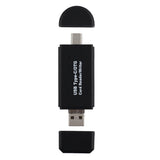 Micro USB OTG to USB 2.0 Adapter SD/Micro SD Card Reader with standard USB Male (Black) - Aladdin Shoppers