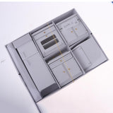 Miniature Kitchen White Wooden Cabinet Set Kit and Fridge 1:12 Dollhouse Furniture - Aladdin Shoppers