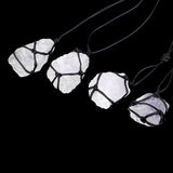 Natural Stone Ore Pendant Necklace White Crystal Original Stone Pendants - Aladdin Shoppers