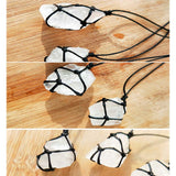 Natural Stone Ore Pendant Necklace White Crystal Original Stone Pendants - Aladdin Shoppers
