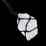 Natural Stone Ore Pendant Necklace White Crystal Original Stone Pendants - Aladdin Shoppers