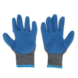 New Men / Woman Textured Rubber Palm Work Garden Wrist Glove Cotton-Polyester Blue Gray - Aladdin Shoppers