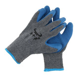 New Men / Woman Textured Rubber Palm Work Garden Wrist Glove Cotton-Polyester Blue Gray - Aladdin Shoppers