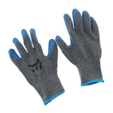 New Men / Woman Textured Rubber Palm Work Garden Wrist Glove Cotton-Polyester Blue Gray - Aladdin Shoppers