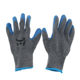 New Men / Woman Textured Rubber Palm Work Garden Wrist Glove Cotton-Polyester Blue Gray - Aladdin Shoppers
