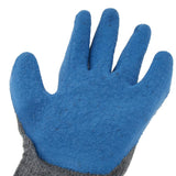 New Men / Woman Textured Rubber Palm Work Garden Wrist Glove Cotton-Polyester Blue Gray - Aladdin Shoppers