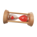 Oblique Wood Round Hourglass Sandglass SandTimer Clock 20 Minutes Red - Aladdin Shoppers