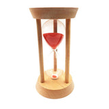 Oblique Wood Round Hourglass Sandglass SandTimer Clock 20 Minutes Red - Aladdin Shoppers